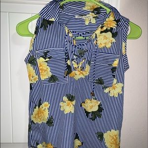 cute lace up tank top